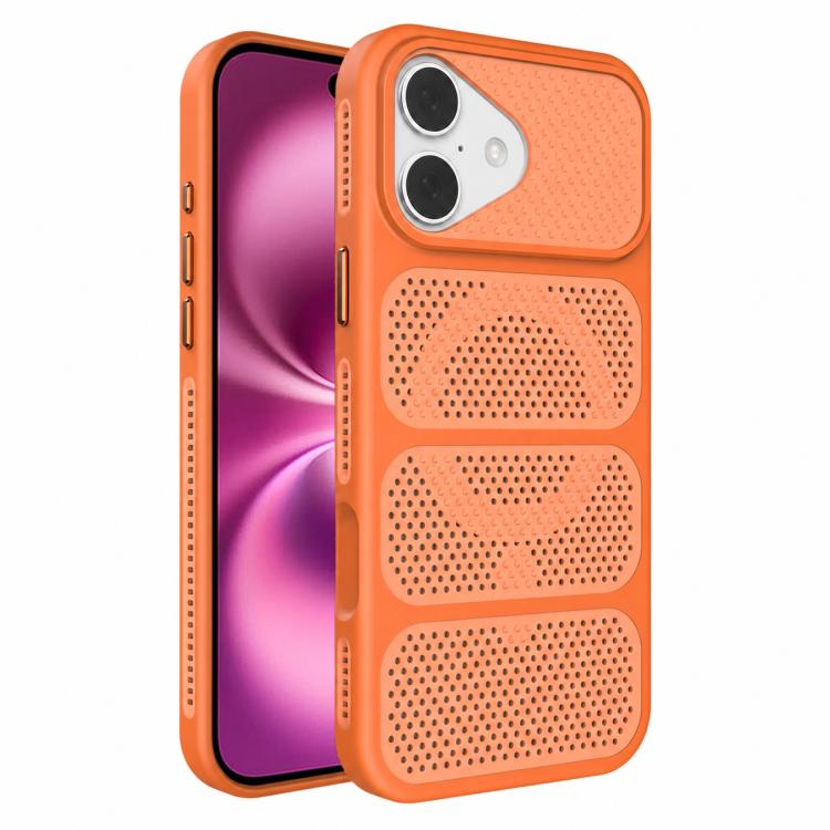 Custodia per telefono ibrida magnetica in PC e TPU con design a foro cavo per un raffreddamento ottimale., For iPhone 16 Pro, For iPhone 16 Plus, For iPhone 16, For iPhone 15 Pro Max