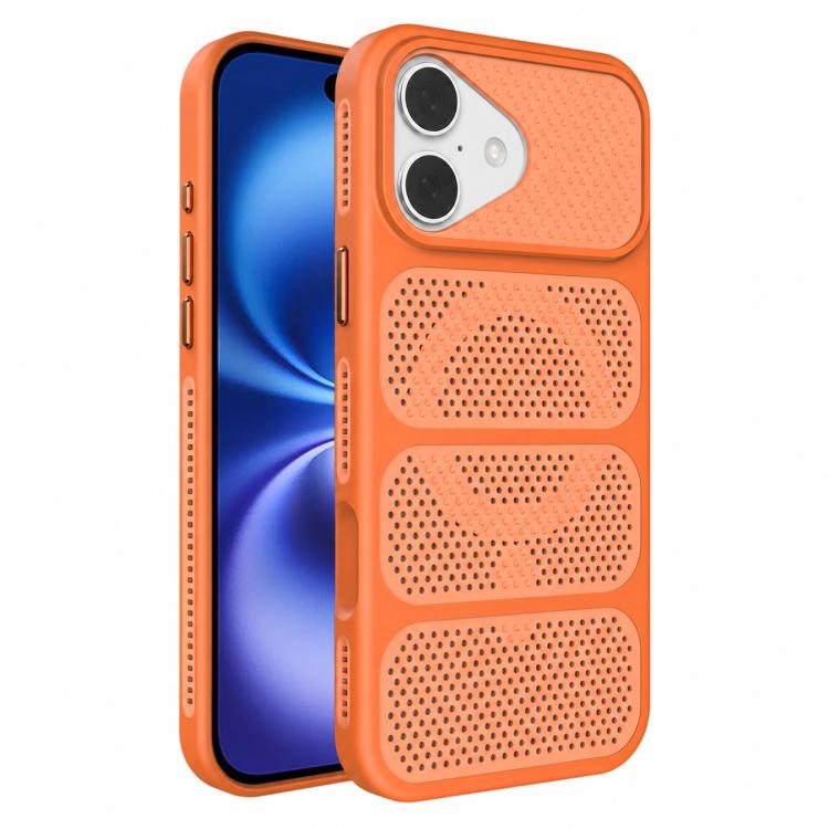 Custodia per telefono ibrida magnetica in PC e TPU con design a foro cavo per un raffreddamento ottimale., For iPhone 16 Pro, For iPhone 16 Plus, For iPhone 16, For iPhone 15 Pro Max