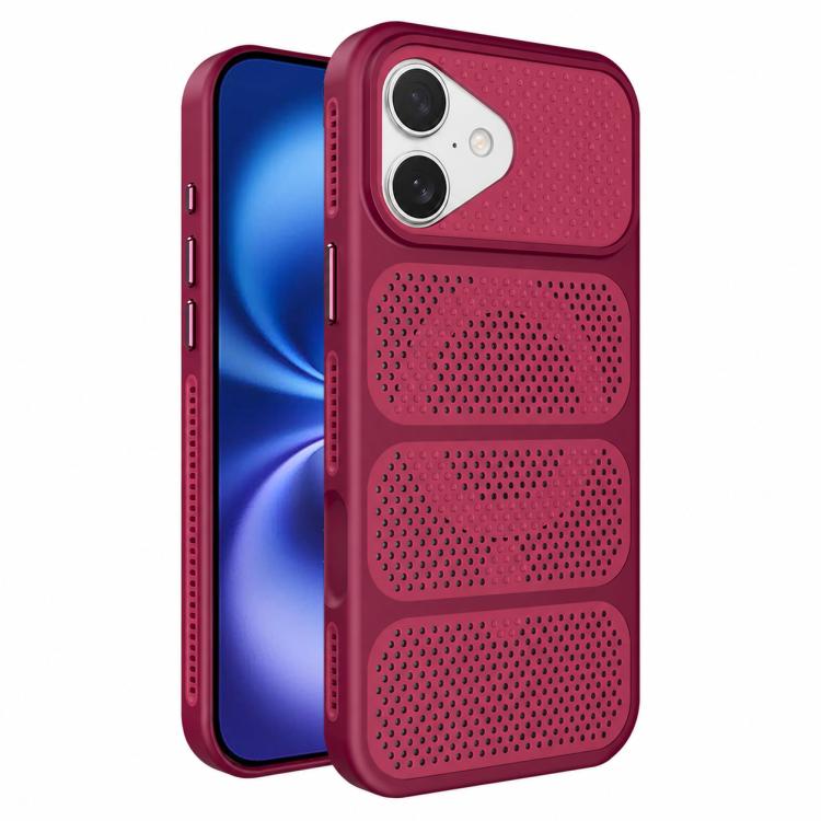 Custodia per telefono ibrida magnetica in PC e TPU con design a foro cavo per un raffreddamento ottimale., For iPhone 16 Pro, For iPhone 16 Plus, For iPhone 16, For iPhone 15 Pro Max