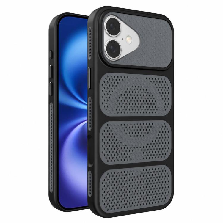Custodia per telefono ibrida magnetica in PC e TPU con design a foro cavo per un raffreddamento ottimale., For iPhone 16 Pro, For iPhone 16 Plus, For iPhone 16, For iPhone 15 Pro Max