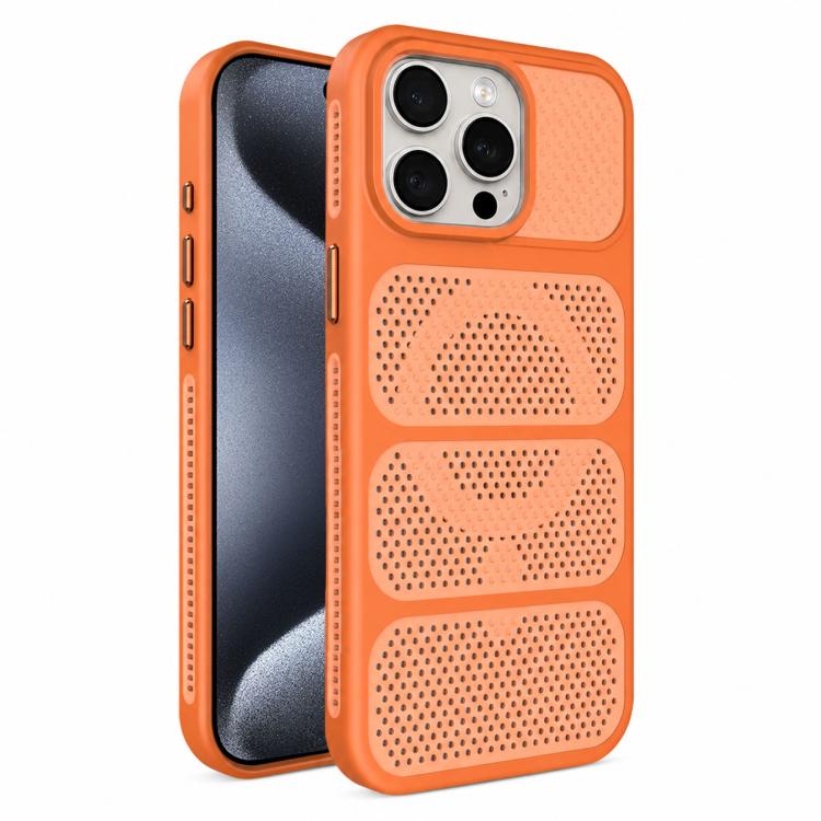 Custodia per telefono ibrida magnetica in PC e TPU con design a foro cavo per un raffreddamento ottimale., For iPhone 16 Pro, For iPhone 16 Plus, For iPhone 16, For iPhone 15 Pro Max