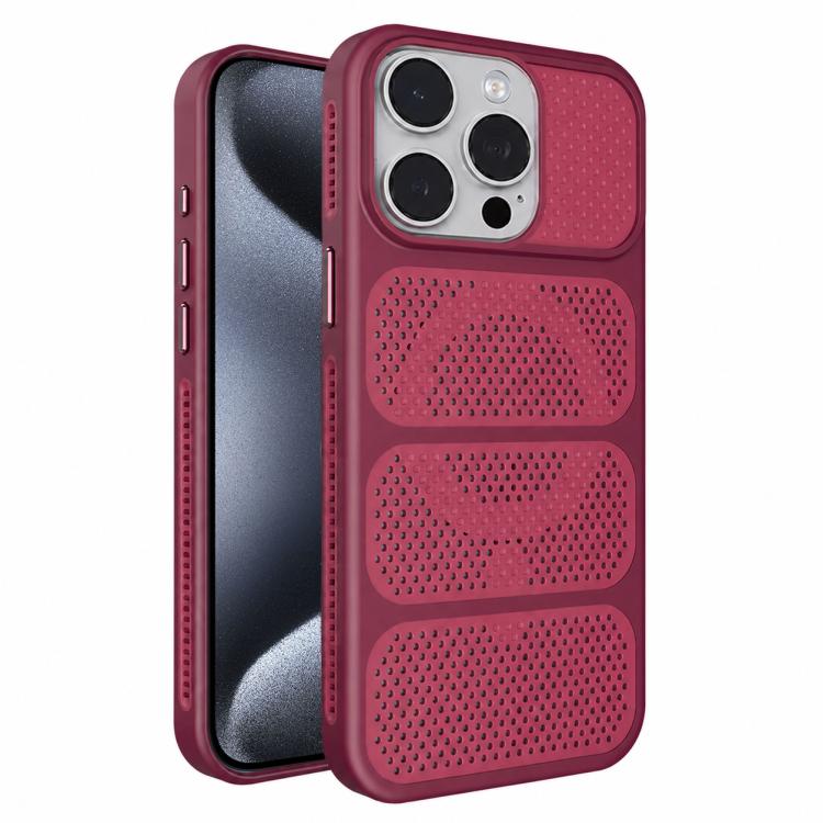 Custodia per telefono ibrida magnetica in PC e TPU con design a foro cavo per un raffreddamento ottimale., For iPhone 16 Pro, For iPhone 16 Plus, For iPhone 16, For iPhone 15 Pro Max