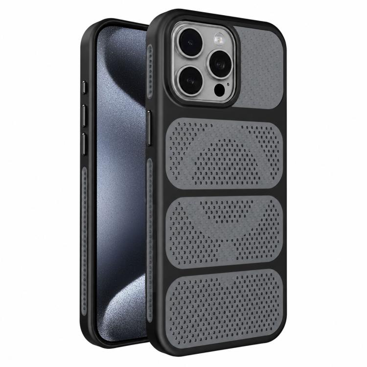 Custodia per telefono ibrida magnetica in PC e TPU con design a foro cavo per un raffreddamento ottimale., For iPhone 16 Pro, For iPhone 16 Plus, For iPhone 16, For iPhone 15 Pro Max