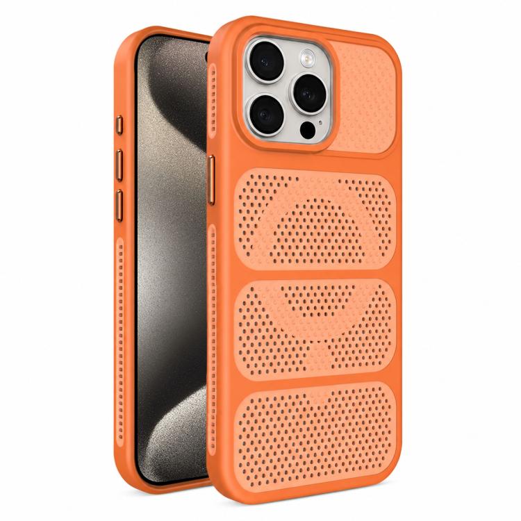 Custodia per telefono ibrida magnetica in PC e TPU con design a foro cavo per un raffreddamento ottimale., For iPhone 15 Pro, For iPhone 15 Plus, For iPhone 15, For iPhone 14 Plus