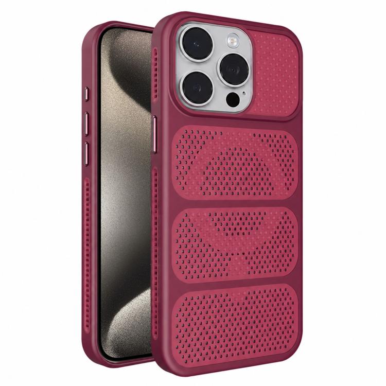 Custodia per telefono ibrida magnetica in PC e TPU con design a foro cavo per un raffreddamento ottimale., For iPhone 15 Pro, For iPhone 15 Plus, For iPhone 15, For iPhone 14 Plus