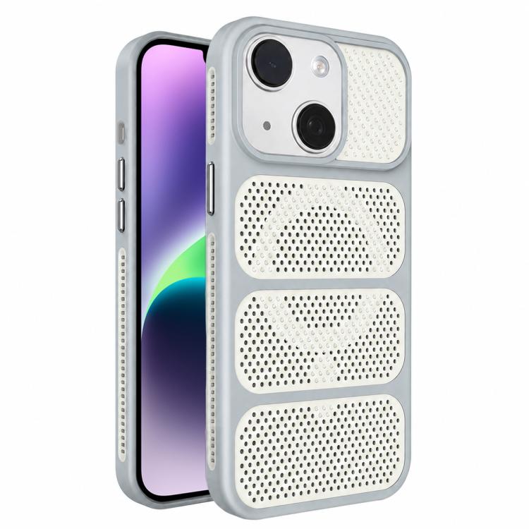Custodia per telefono ibrida magnetica in PC e TPU con design a foro cavo per un raffreddamento ottimale., For iPhone 15 Pro, For iPhone 15 Plus, For iPhone 15, For iPhone 14 Plus