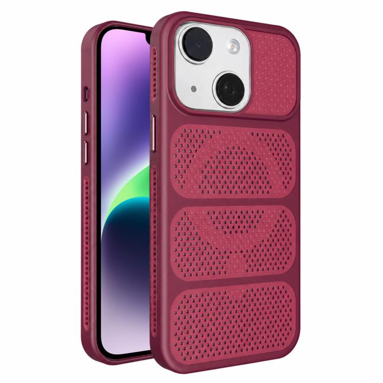 Custodia per telefono ibrida magnetica in PC e TPU con design a foro cavo per un raffreddamento ottimale., For iPhone 15 Pro, For iPhone 15 Plus, For iPhone 15, For iPhone 14 Plus