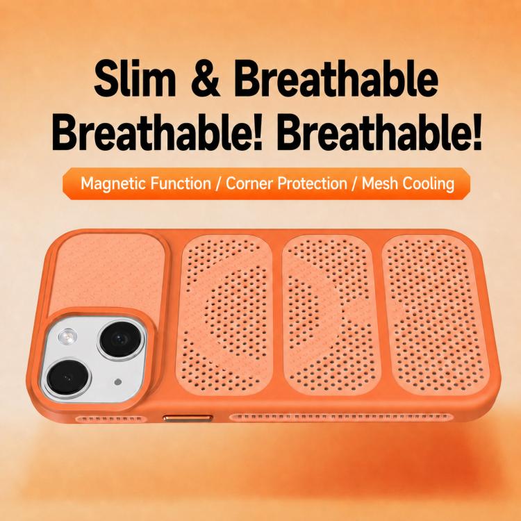 Custodia per telefono ibrida magnetica in PC e TPU con design a foro cavo per un raffreddamento ottimale., For iPhone 14, For iPhone 14 Pro, For iPhone 14 Pro Max, For iPhone 13 Pro Max