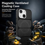 Custodia per telefono ibrida magnetica in PC e TPU con design a foro cavo per un raffreddamento ottimale., For iPhone 14, For iPhone 14 Pro, For iPhone 14 Pro Max, For iPhone 13 Pro Max