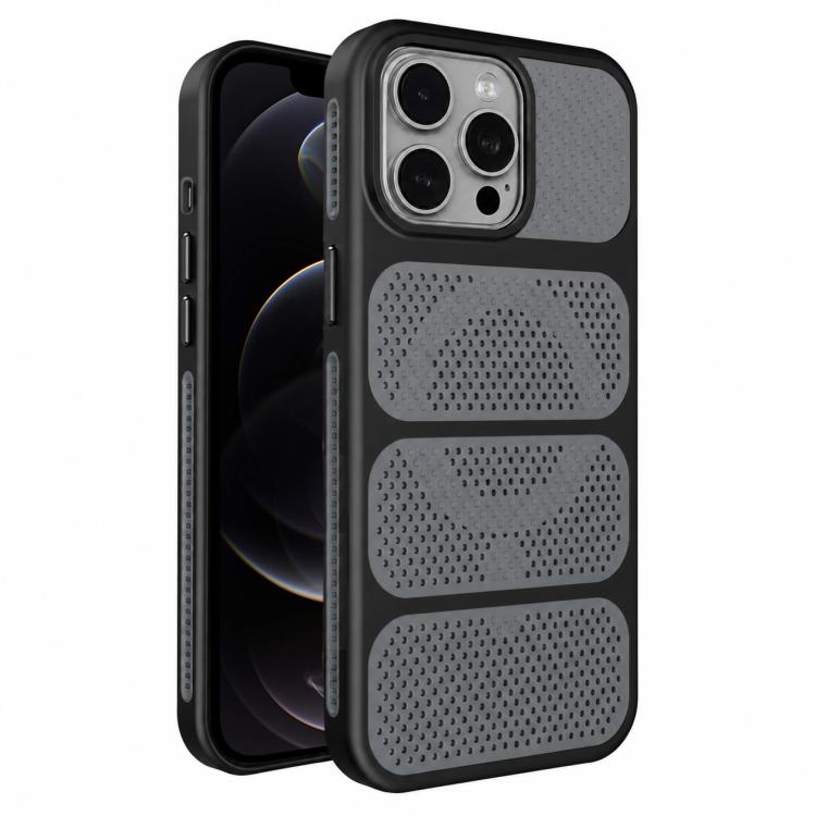 Custodia per telefono ibrida magnetica in PC e TPU con design a foro cavo per un raffreddamento ottimale., For iPhone 12 Pro