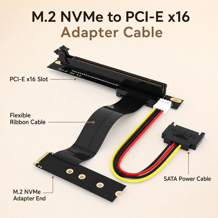 Cavo adattatore da SSD M2 NVMe a PCI-E 16X