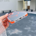 Custodia per telefono MagSafe con texture in fibra di carbonio bicolore., For iPhone 16 Pro