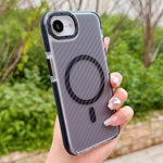 Custodia per telefono MagSafe con texture in fibra di carbonio bicolore., For iPhone 17e / 16e