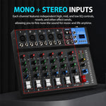 MG-04 Mixer professionale multifunzione a 4 canali con Bluetooth per streaming live e registrazione, EU Plug, UK Plug, US Plug