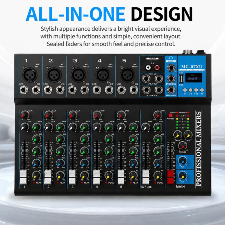 MG-04 Mixer professionale multifunzione a 4 canali con Bluetooth per streaming live e registrazione, EU Plug, UK Plug, US Plug