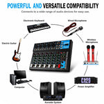 MG-07 Mixer professionale multifunzione a 7 canali con Bluetooth per streaming live e registrazione, EU Plug, UK Plug, US Plug