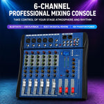 Mixer professionale Bluetooth a 6 canali CT-6 con amplificatore, EU Plug, UK Plug, US Plug
