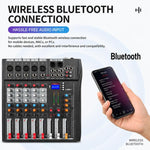 Mixer professionale Bluetooth a 6 canali CT-6 con amplificatore, EU Plug, UK Plug, US Plug