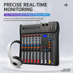 Mixer professionale Bluetooth a 6 canali CT-6 con amplificatore, EU Plug, UK Plug, US Plug