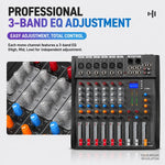 Mixer professionale Bluetooth a 6 canali CT-6 con amplificatore, EU Plug, UK Plug, US Plug