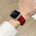 Cinturino per orologio in vera pelle cerata con fibbia ad ardiglione., For Apple Watch 46mm / 49mm / 45mm / 44mm, For Apple Watch 42mm / 41mm / 40mm / 38mm