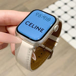 Cinturino per orologio in vera pelle cerata con fibbia ad ardiglione., For Apple Watch 46mm / 49mm / 45mm / 44mm, For Apple Watch 42mm / 41mm / 40mm / 38mm
