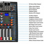 Mixer professionale Bluetooth a 8 canali CT-8 con scheda audio USB, EU Plug, UK Plug, US Plug