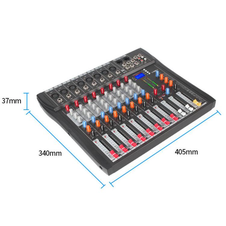 Mixer professionale Bluetooth a 8 canali CT-8 con scheda audio USB, EU Plug, UK Plug, US Plug