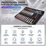 Mixer professionale Bluetooth a 8 canali CT-8 con scheda audio USB, EU Plug, UK Plug, US Plug