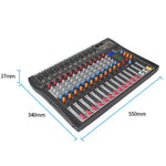 CT-12 Mixer professionale a 12 canali con Bluetooth per registrazione e streaming live, EU Plug, UK Plug, US Plug