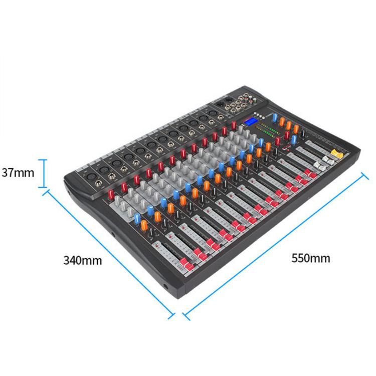 CT-12 Mixer professionale a 12 canali con Bluetooth per registrazione e streaming live, EU Plug, UK Plug, US Plug