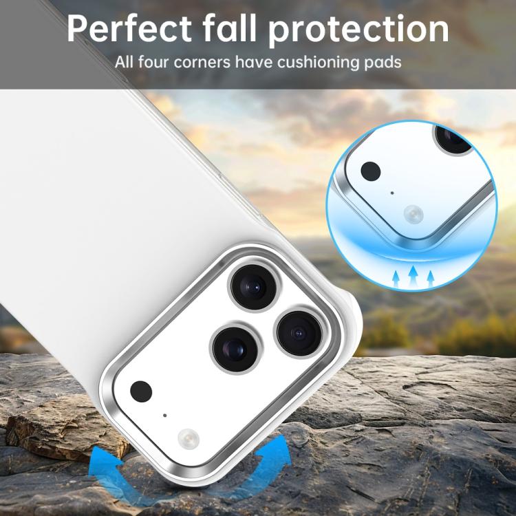 Custodia per telefono ultra sottile senza cornice in TPU + PET + PC antiurto., For iPhone 17 Pro Max, For iPhone 17 Pro, For iPhone 17