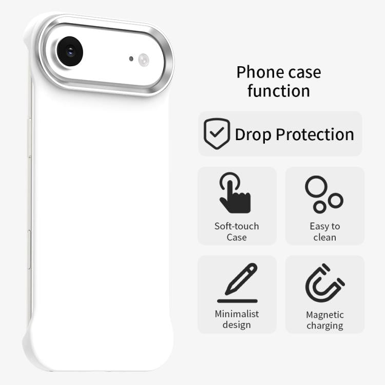 Custodia per telefono ultra sottile senza cornice in TPU + PET + PC antiurto., For iPhone Air, For iPhone 16 Pro Max, For iPhone 16 Pro