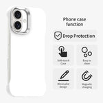 Custodia per telefono ultra sottile senza cornice in TPU + PET + PC antiurto., For iPhone 16 Plus, For iPhone 16, For iPhone 15 Pro Max