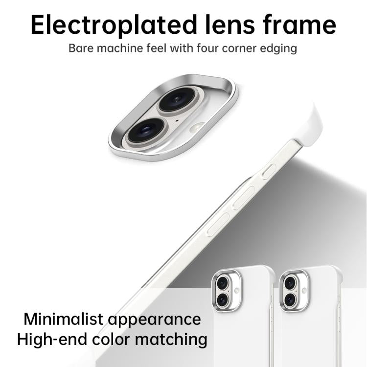 Custodia per telefono ultra sottile senza cornice in TPU + PET + PC antiurto., For iPhone 16 Plus, For iPhone 16, For iPhone 15 Pro Max