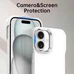 Custodia per telefono ultra sottile senza cornice in TPU + PET + PC antiurto., For iPhone 16 Plus, For iPhone 16, For iPhone 15 Pro Max