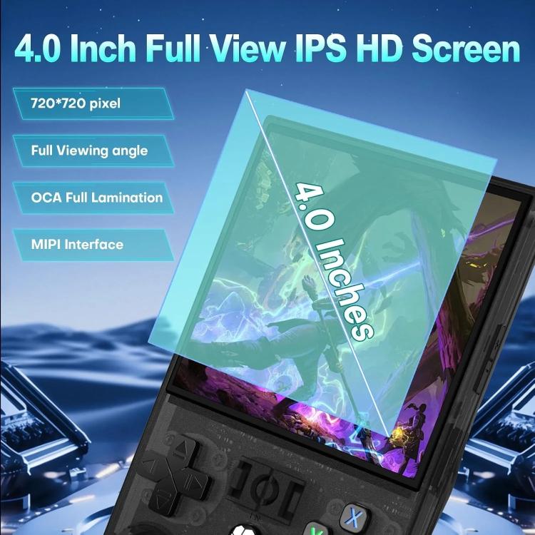 R36 MAX, console portatile retrò con schermo IPS HD da 4 pollici e oltre 18.000 giochi integrati., 64G