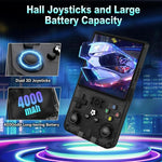 R36 MAX, console portatile retrò con schermo IPS HD da 4 pollici e oltre 18.000 giochi integrati., 64G