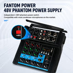 Mixer Bluetooth professionale multifunzione a 4 canali G4A, EU Plug, UK Plug, US Plug