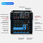 Mixer Bluetooth professionale multifunzione a 4 canali G4A, EU Plug, UK Plug, US Plug