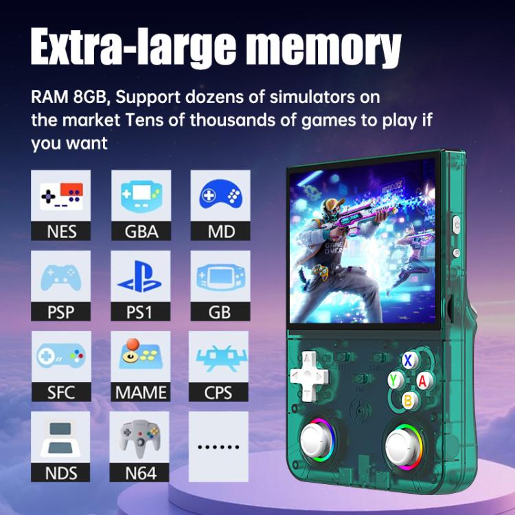 Console portatile retrò R36 Ultra X con schermo IPS HD da 4,5 pollici e oltre 18.000 giochi integrati., 32G