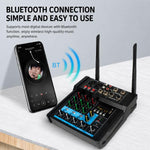 Mixer Bluetooth professionale multifunzione a 4 canali G4B con amplificatore integrato., EU Plug, UK Plug, US Plug