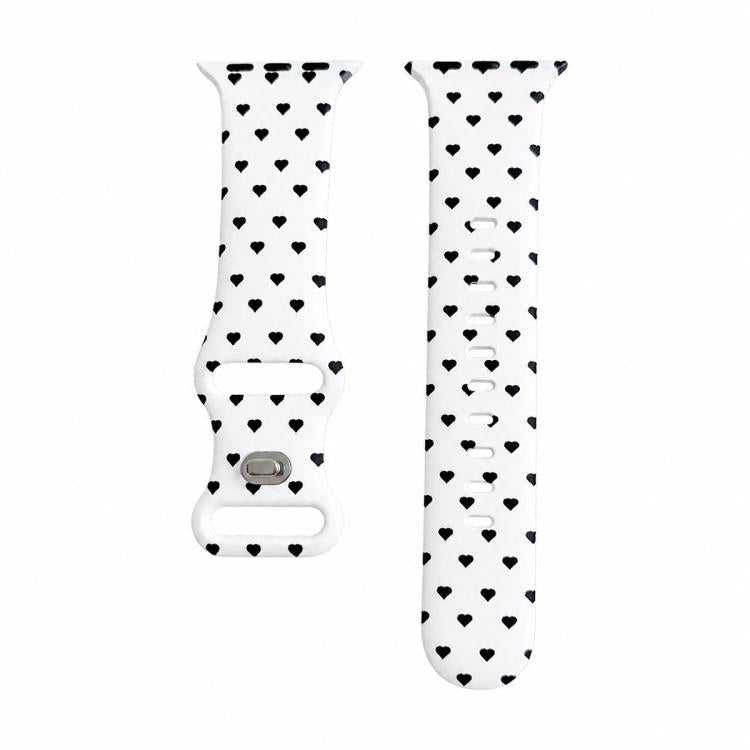 Cinturino per orologio in silicone con fibbia stampata a rovescio., For Apple Watch 46mm / 49mm / 45mm / 44mm, For Apple Watch 42mm / 41mm / 40mm / 38mm