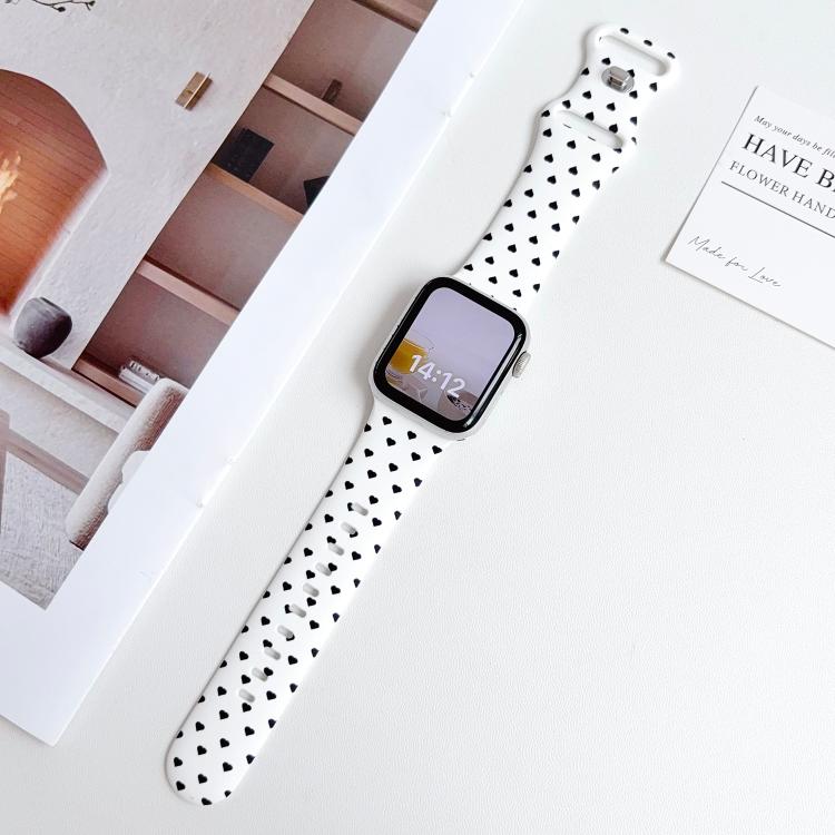 Cinturino per orologio in silicone con fibbia stampata a rovescio., For Apple Watch 46mm / 49mm / 45mm / 44mm, For Apple Watch 42mm / 41mm / 40mm / 38mm
