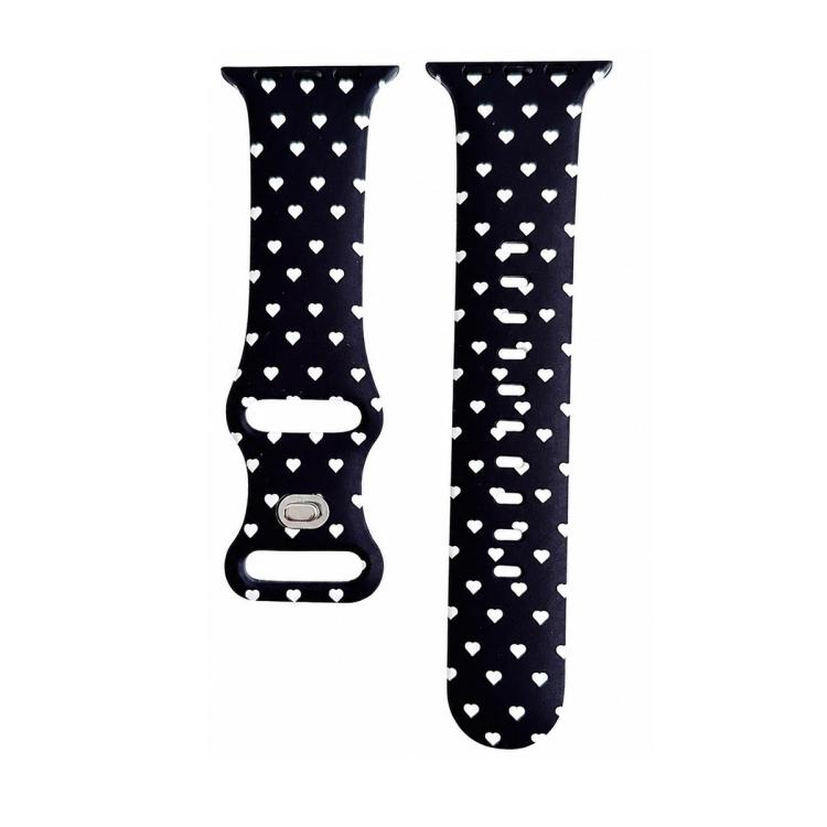 Cinturino per orologio in silicone con fibbia stampata a rovescio., For Apple Watch 46mm / 49mm / 45mm / 44mm, For Apple Watch 42mm / 41mm / 40mm / 38mm