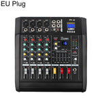 Mixer professionale Bluetooth multifunzione a 4 canali modello 402D con amplificatore integrato., EU Plug, UK Plug, US Plug