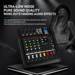 Mixer professionale Bluetooth multifunzione a 8 canali modello 802D con amplificatore integrato., EU Plug, UK Plug, US Plug
