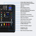 Mixer professionale Bluetooth multifunzione a 12 canali modello 1202D con amplificatore integrato., EU Plug, UK Plug, US Plug
