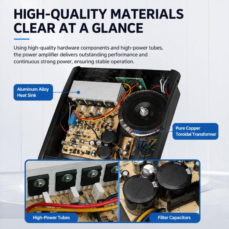 Mixer professionale Bluetooth multifunzione a 12 canali modello 1202D con amplificatore integrato., EU Plug, UK Plug, US Plug