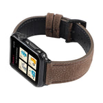 Cinturino in vera pelle con trama litchi per Apple Watch Series 6 e SE e 5 e 4 44 mm / 3 e 2 e 1 42 mm, For Apple Watch Series 7 45mm / 6 & SE & 5 & 4 44mm / 3 & 2 & 1 42mm
